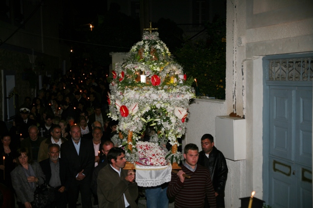 April 22 - Good (Great) Friday - Epitaphios carried by the local men